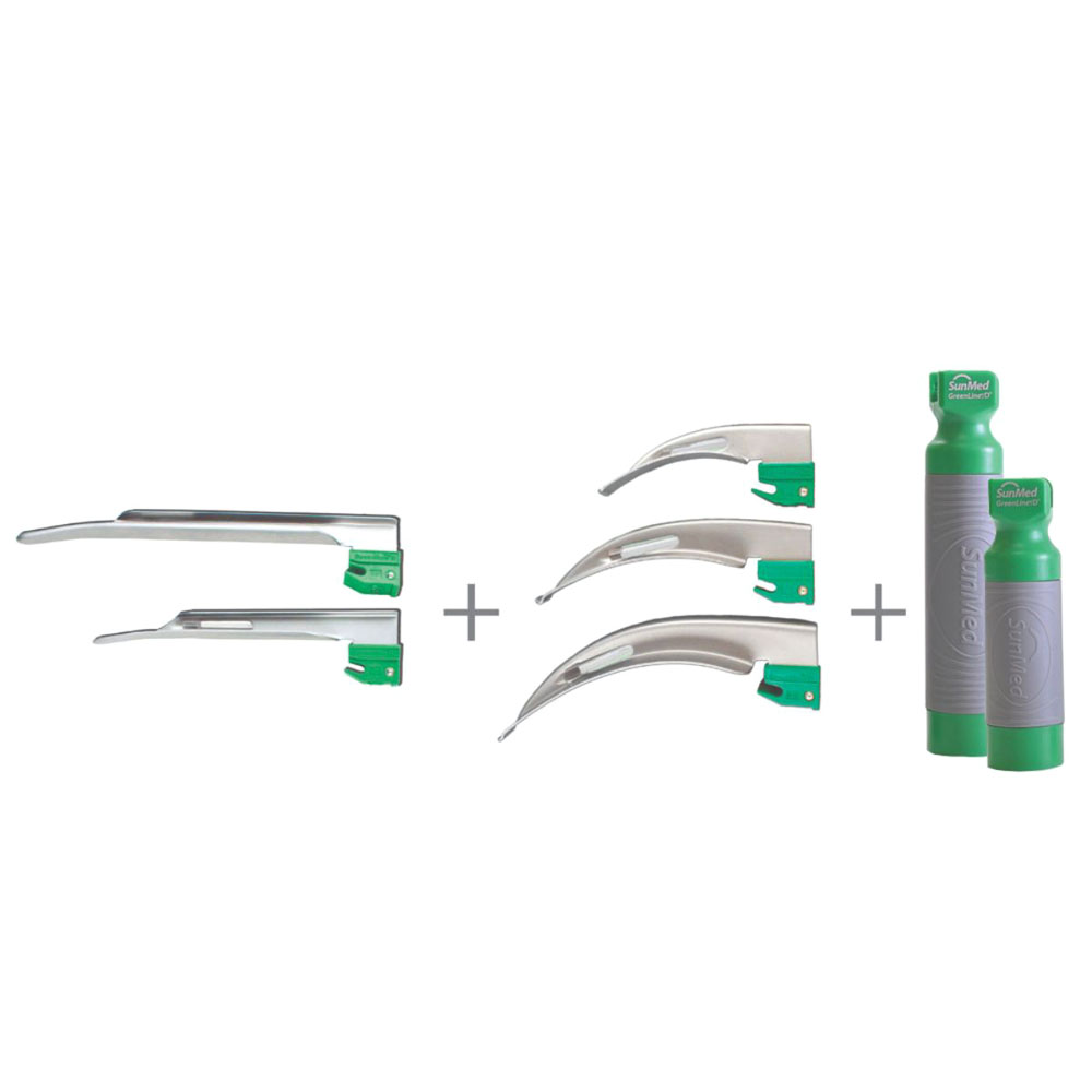 GreenLine®/D™ Disposable Laryngoscope Kit – Mac, Miller, Standard & Stubby Handles GreenLine®/D™ Disposable Laryngoscope Kit – Mac, Miller, Standard & Stubby Handles