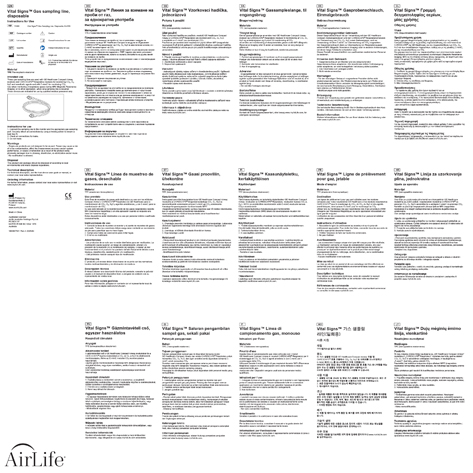Instructions for Use: Vital Signs Gas Sampling Line – Rev. A 11/11/25 Thumbnail