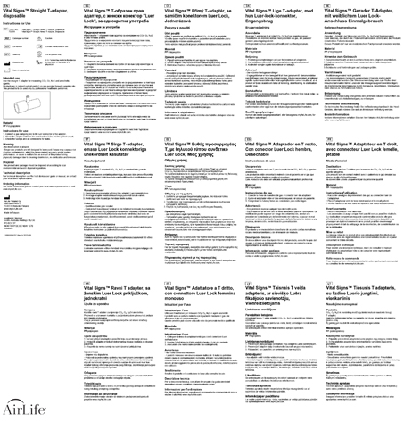 Instructions for Use: Vital Signs Straight T-Adapter Disposable – Rev. A 11/11/25 Thumbnail