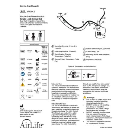 Instructions for Use: AirLife DuoTherm® Adult Single Limb Circuit Kit Rev 1 8/12/26 Thumbnail