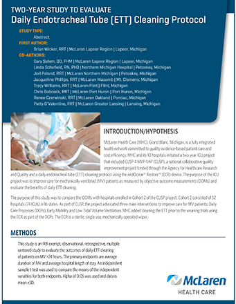 McLaren Two Year Study Daily ETT Cleaning Abstract Thumbnail