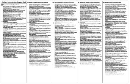 Instructions for Use: Medium Concentration Oxygen Mask Thumbnail