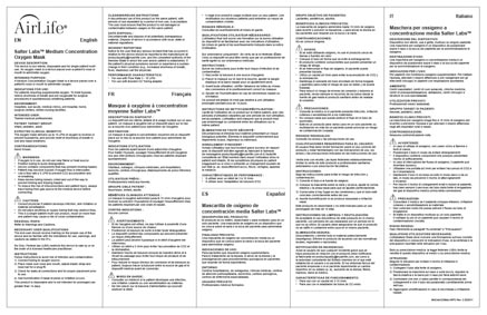 Instructions for Use: Medium Concentration Oxygen Mask Thumbnail