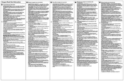 Instructions for Use: O2 Mask Non-Rebreather Thumbnail